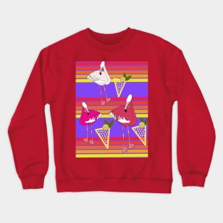 Flamingo Cocktails at Sunrise Crewneck Sweatshirt